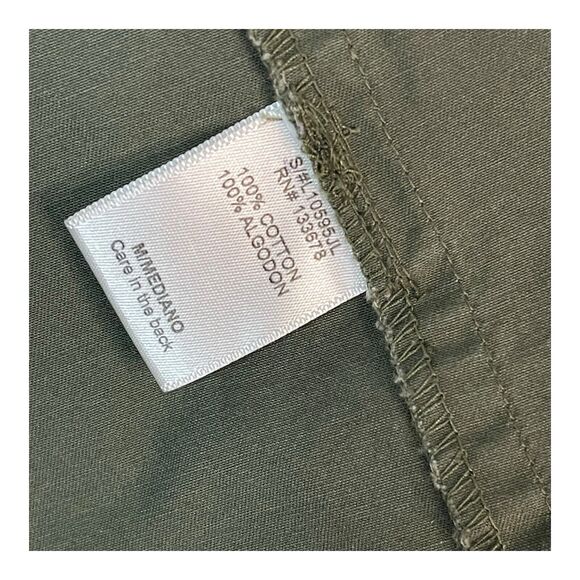 Love Tree Women’s Medium Olive Green Cinch Waist Cargo Utility Jacket w/ Hood - Picture 7 of 10